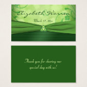 Emerald Green Celtic Love Knot Wedding Favor Tag (Front & Back)