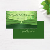Emerald Green Celtic Love Knot Wedding Favor Tag (Desk)