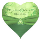 Emerald Green Celtic Love knot Wedding Sticker