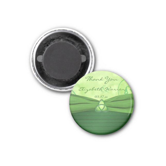 Emerald Green Celtic Loveknot Wedding Favor Magnet (Front)