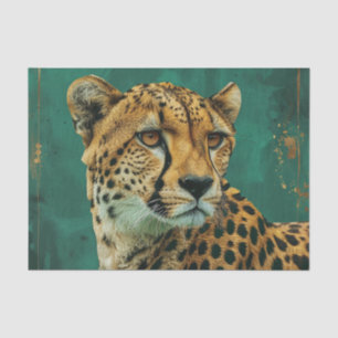 Emerald Green Cheetah Maximalist Decor Tissue Paper
