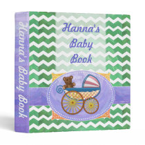 Emerald Green Chevron Baby Shower Binder