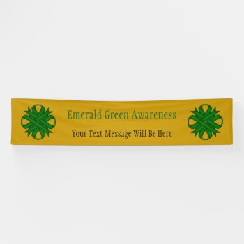 Emerald Green Clover Ribbon By Kenneth Yoncich Banner by KennethYoncich at Zazzle