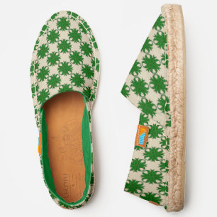 Emerald Green Clover Ribbon by Kenneth Yoncich Espadrilles