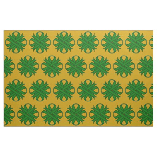 Emerald Green Clover Ribbon by Kenneth Yoncich Fabric