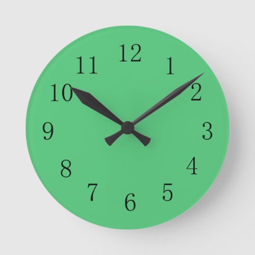 Emerald Green Color Wall Clock