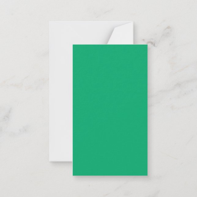 Emerald Green Custom Flat Note Card (Back)