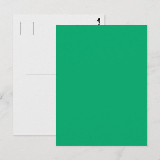 Emerald Green Custom Postcard (Front/Back)