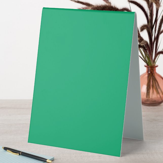 Emerald Green Custom Table Tent Sign (In SItu (Table))