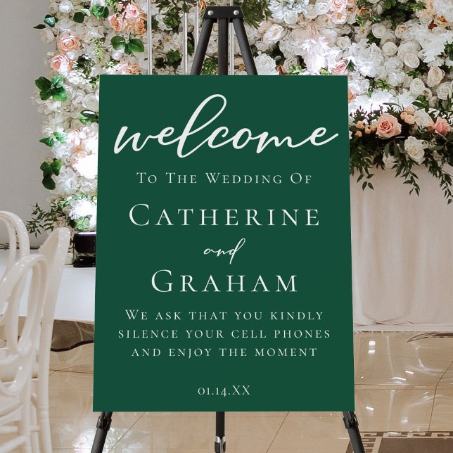 Emerald Green Custom Welcome to Our Wedding Foam Board (Creator Uploaded)