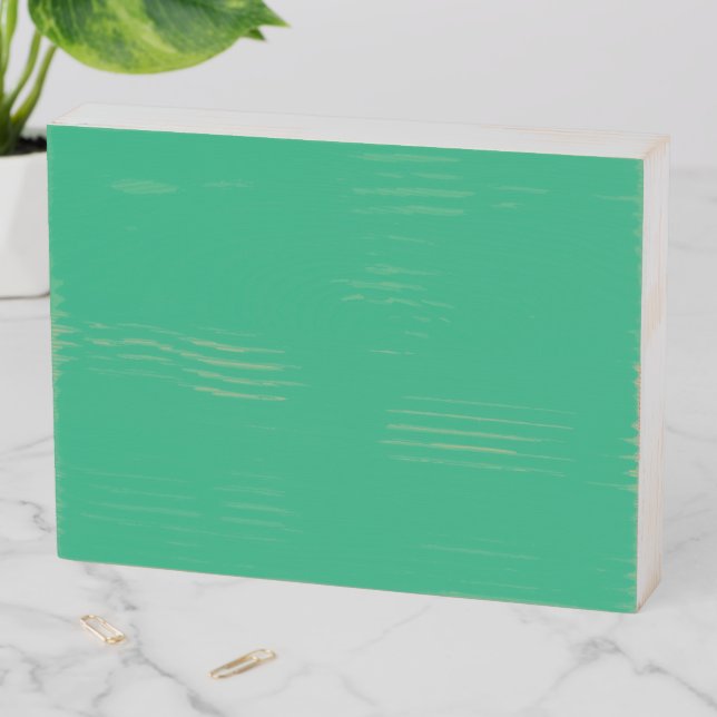Emerald Green Custom Wood Box Sign (In Situ Horizontal)