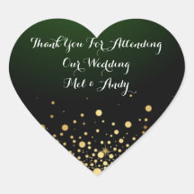 Emerald Green Customizable Wedding Stickers