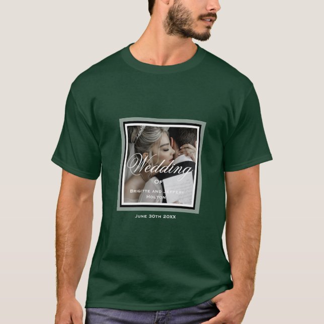 Emerald green Customizable wedding T-Shirt (Front)