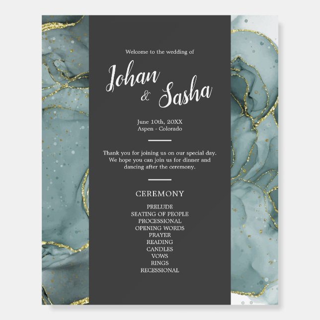 Emerald green dark foam board (Front)