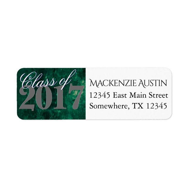 Emerald Green | Deep Jade Velvet Grunge Jewel Tone Label (Front)