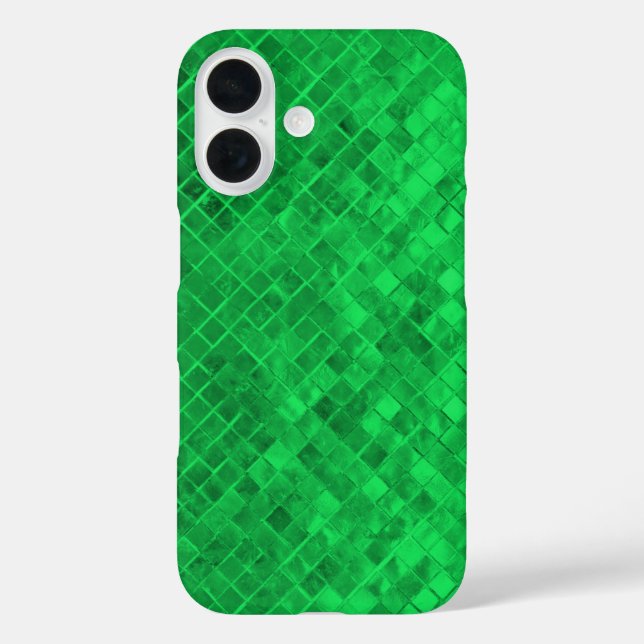 emerald green diamond metallic tile Case-Mate iPhone case (Back)