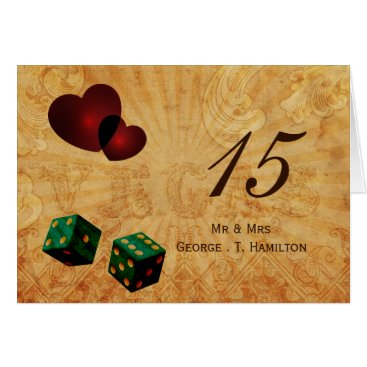 emerald green dice Vintage Vegas table numbers