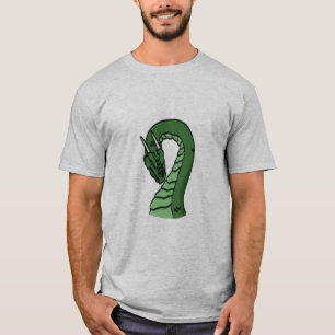 Emerald Green Dragon Fantasy Emblem T-Shirt
