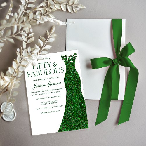 Emerald Green Dress Fifty & Fabulous 50th Birthday