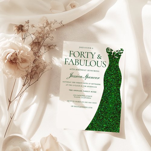 Emerald Green Dress Forty & Fabulous 40th Birthday