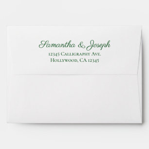 Emerald Green Elegant Calligraphy Envelope
