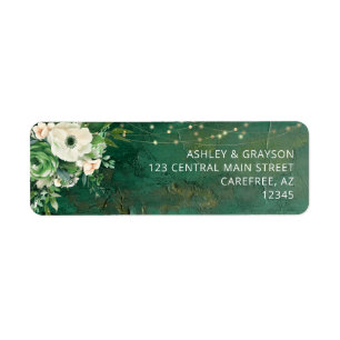 Emerald Green Elegant Return Address Label