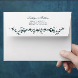 Emerald Green Elegant Vintage Floral Wedding Envelope<br><div class="desc">Emerald Green Elegant Vintage Floral Wedding Invitation Envelope. Celebrate your special day with this elegant and beautiful wedding invitation design to beautify your special occasion. All the texts are pre-arranged for you to personalize easily and quickly with your own details.</div>
