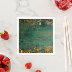 Emerald Green Elegant Wedding Napkins