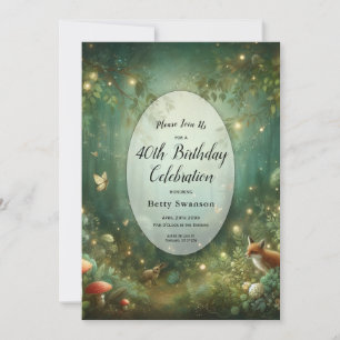 Emerald Green Enchanted Forest Invitation