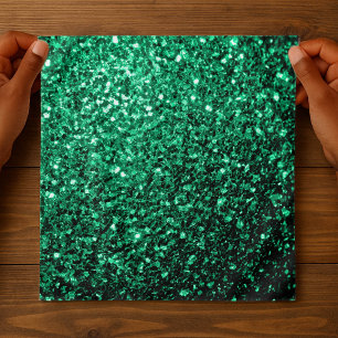 Emerald Green faux glitter sparkles Bandana
