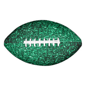 Emerald green faux glitter sparkles bling football