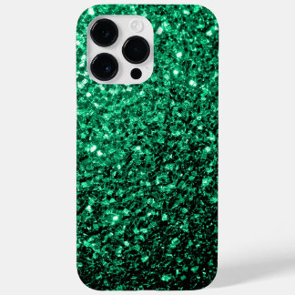 Emerald Green faux glitter sparkles Case-Mate iPhone 14 Pro Max Case