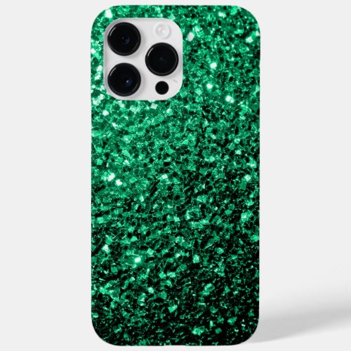 Emerald Green faux glitter sparkles Case_Mate iPhone 14 Pro Max Case