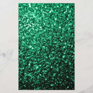Emerald Green faux glitter sparkles Flyer