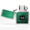 Emerald Green faux glitter sparkles Monogram
