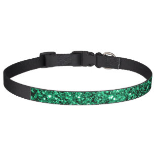 Emerald Green faux glitter sparkles Pet Collar