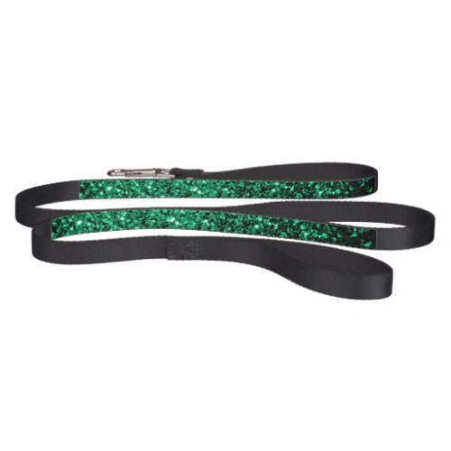 Emerald Green faux glitter sparkles Pet Leash