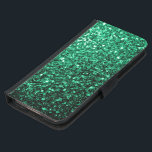 Emerald Green faux glitter sparkles Wallet Phone Case For Samsung Galaxy S5<br><div class="desc">Beautiful girly glamorous Smaragd green shiny glitter sparkles. Photo of Green sparkles not actual glitters!</div>