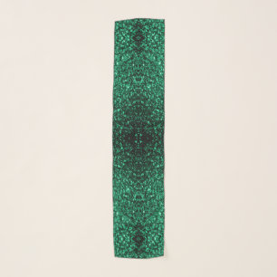 Emerald Green faux glitter sparkles Scarf