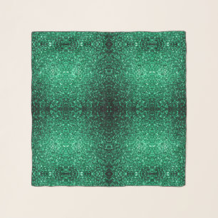 Emerald Green faux glitter sparkles Scarf