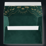 Emerald Green & Faux Gold Tarot Celestial Wedding Envelope<br><div class="desc">Emerald Green & Faux Gold Tarot Celestial Wedding envelope</div>