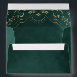Emerald Green & Faux Gold Tarot Celestial Wedding Envelope<br><div class="desc">Emerald Green & Faux Gold Tarot Celestial Wedding envelope</div>