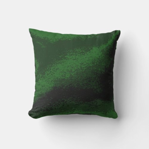 Emerald Green Faux Velvet Print Throw Pillow