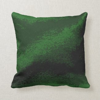 Emerald Green Faux Velvet Print Throw Pillow