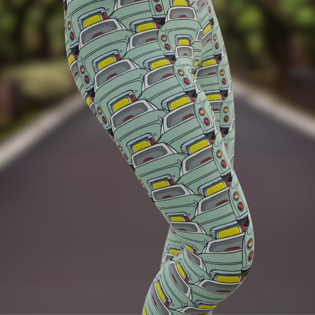 Emerald Green Figaro Car Figarations Leggings (Fun figgy leggings for the emerald green figaro owner. You'll not see another pair like these!)