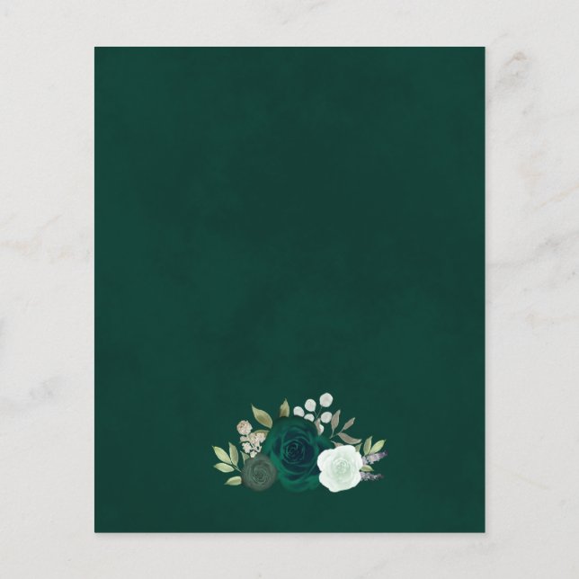 Emerald Green Background Invitation Design