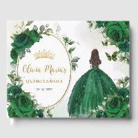 Emerald Green Floral Princess Dress Quinceanera