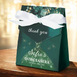 Emerald Green Floral Quinceañera Butterflies Favor Boxes<br><div class="desc">Make your celebration extra special with Emerald Green Floral Quinceañera Butterflies Favor Boxes. These elegant favor boxes feature a rich emerald green background adorned with delicate floral accents and graceful butterflies, symbolizing transformation and beauty. Perfect for holding small treats or keepsakes, they add a touch of sophistication to your event....</div>