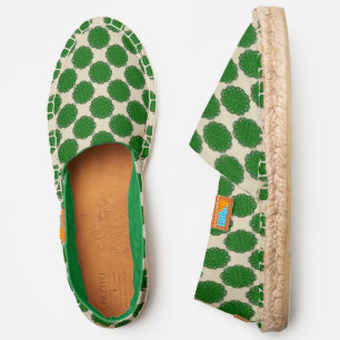 Emerald Green Flower Ribbon by Kenneth Yoncich Espadrilles