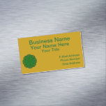 Emerald Green Flower Ribbon by Kenneth Yoncich Magnetic Business Card